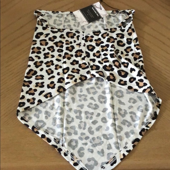 Snow Leopard print pull up face mask - Picture 4 of 7